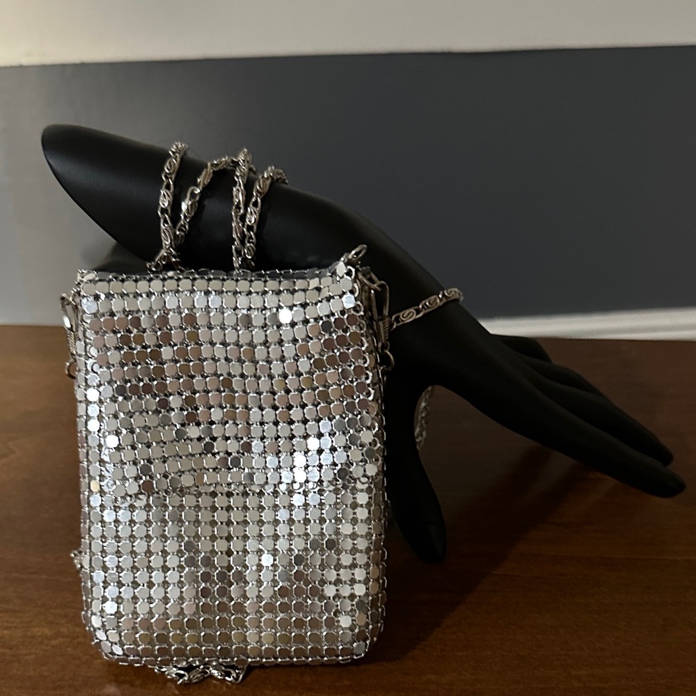 Silver Chainmail Evening Bag